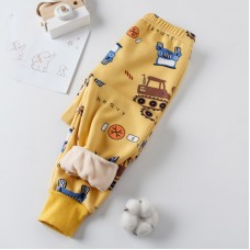 【18M-13Y】Kids Casual Cartoon Print Fleece Pants